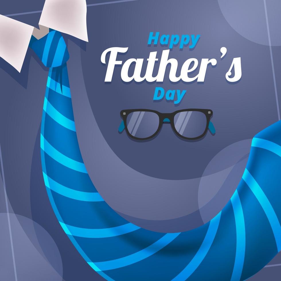 Flowy Blue Tie for Father's Day vector
