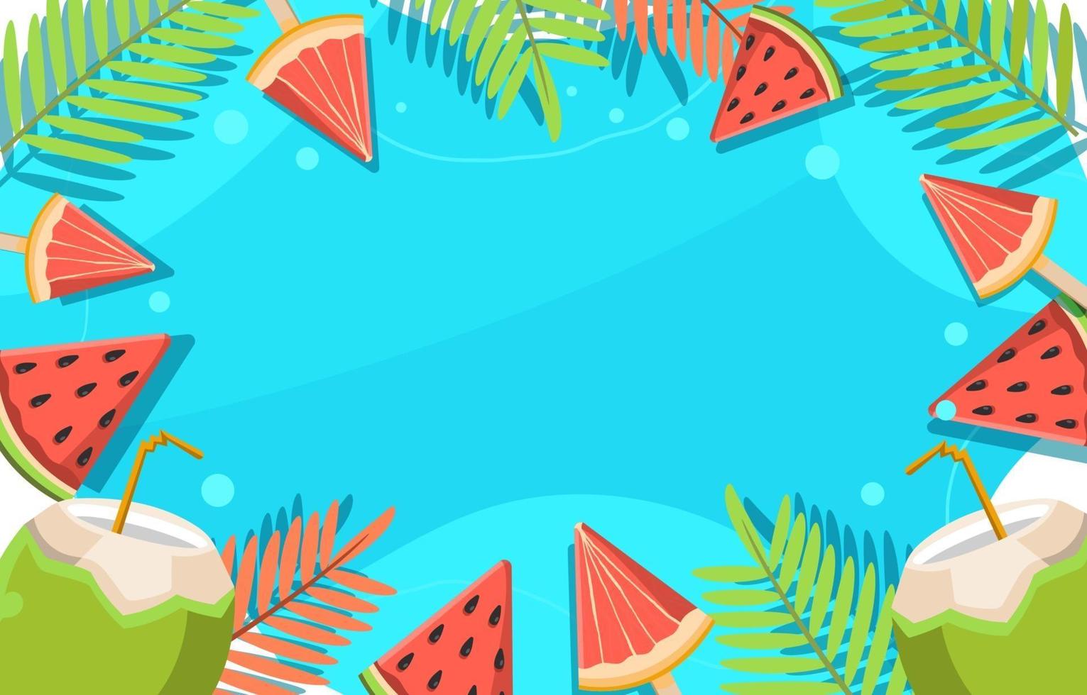 Fruity Fresh Summer Food vector