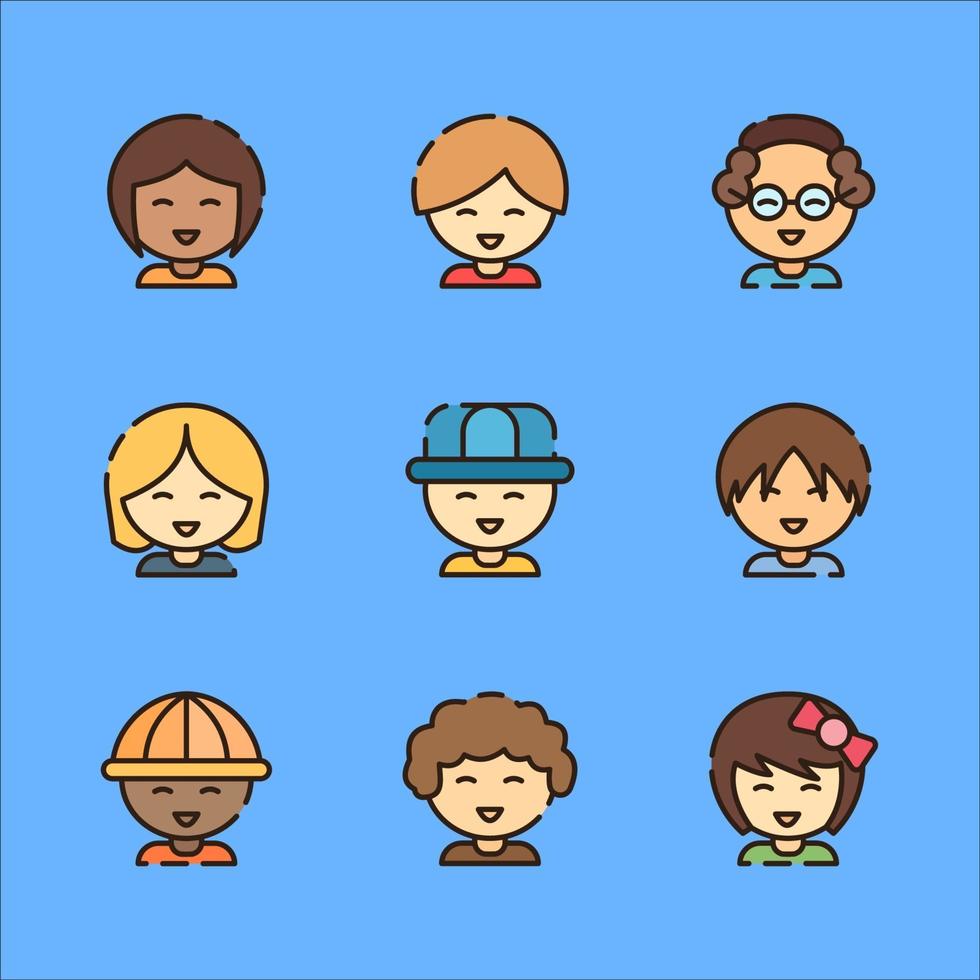 Cute People Characters vector