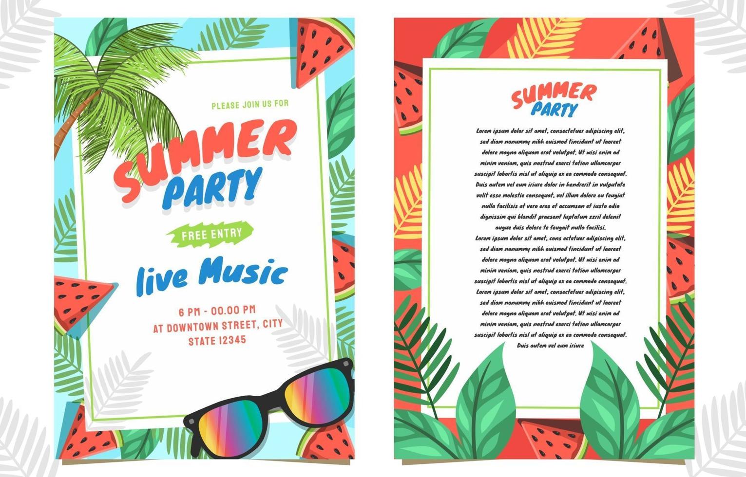Invitation Summer Party vector