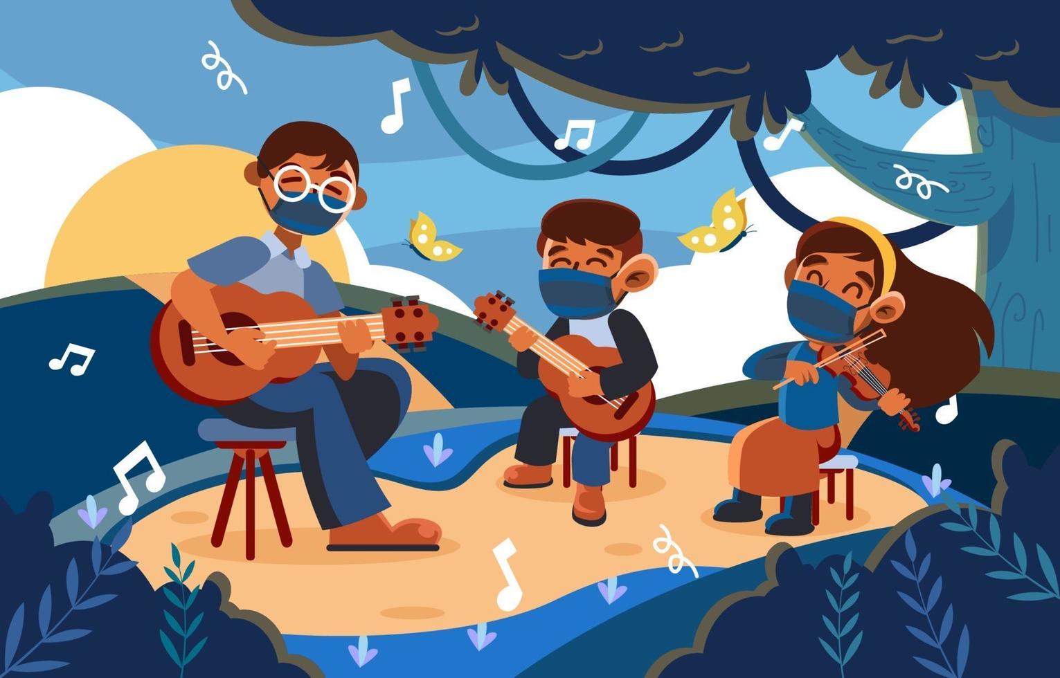 Outdoor Music School Protocol vector