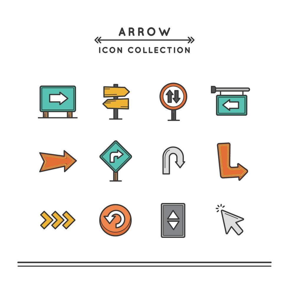 The Useful Arrow Used For Navigation vector