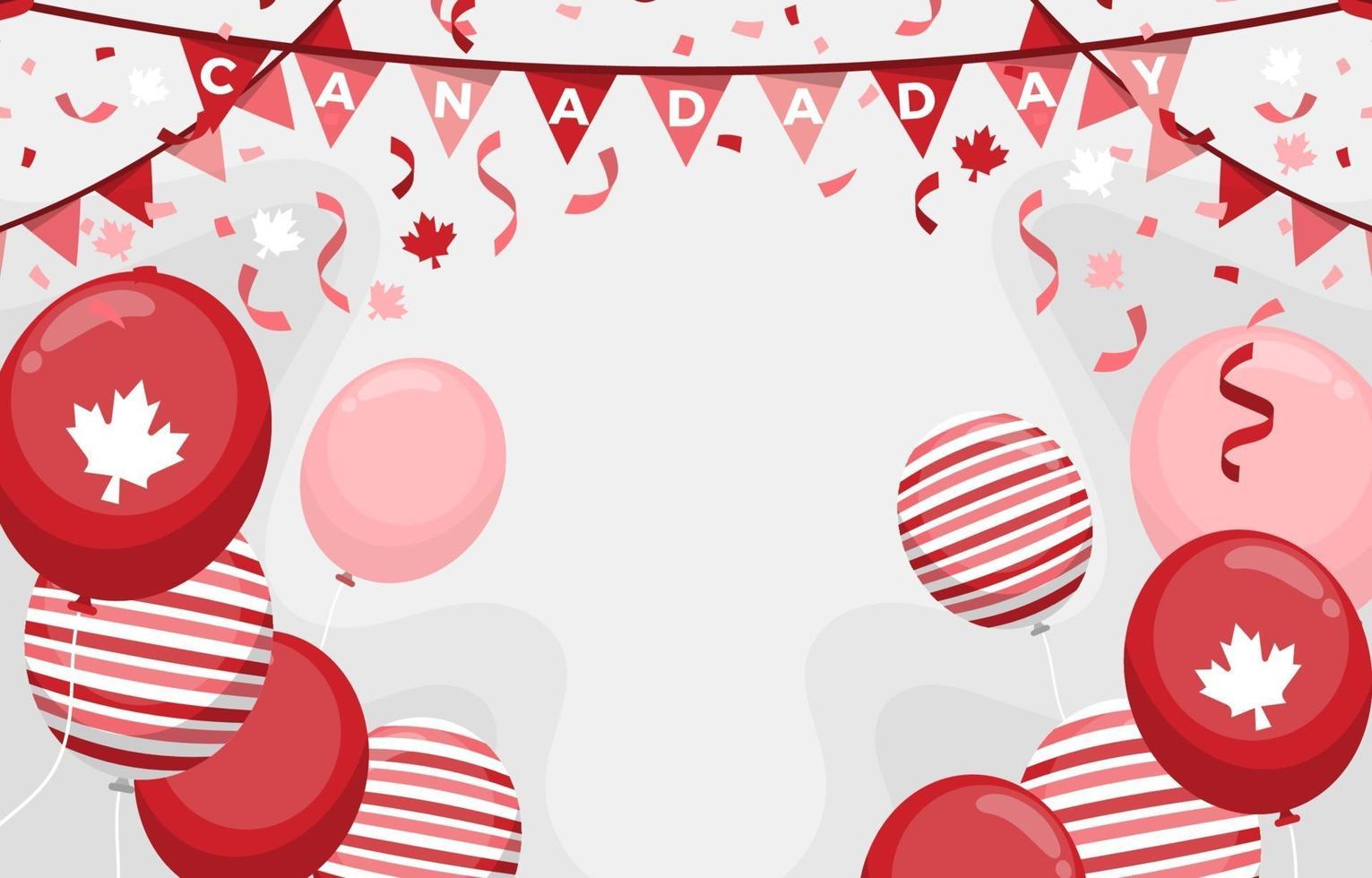 fondo de fiesta del día de canadá vector