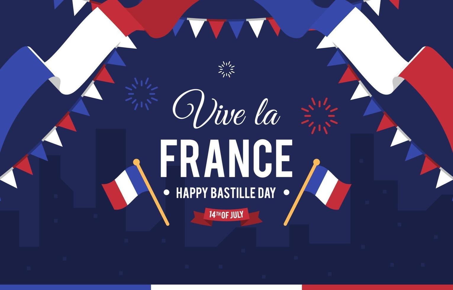 Bastille Day Festivity Background vector