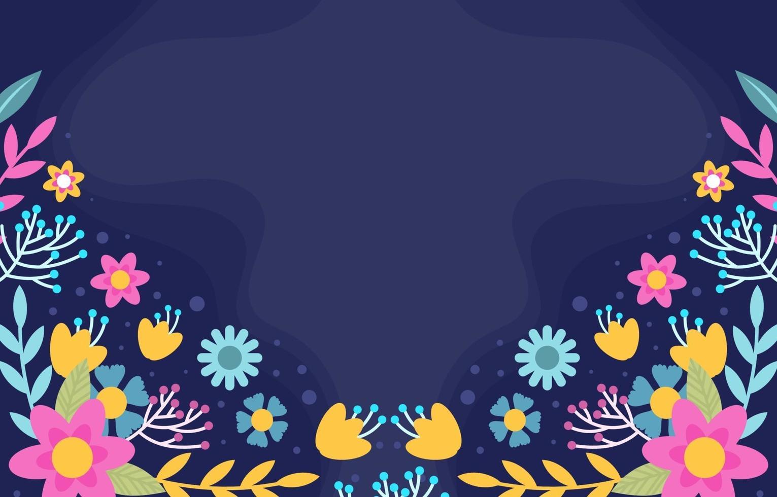 Flat Flower Background vector