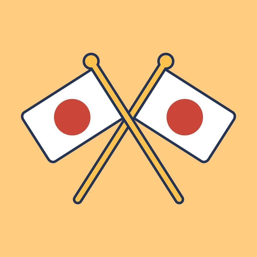 Japan Flag Icon vector