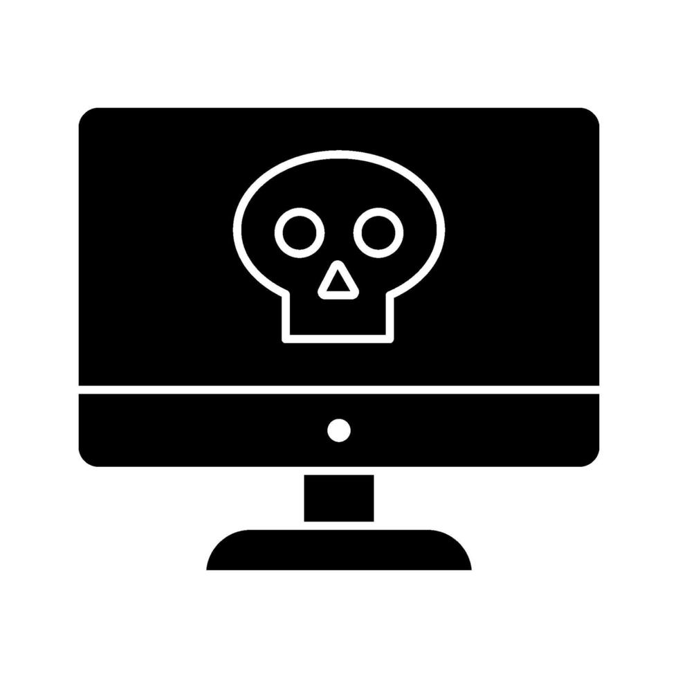 icono de computadora pirateada vector