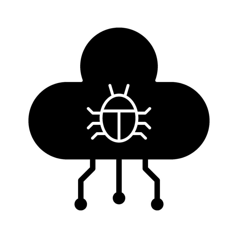 Infected cloud Icon vector