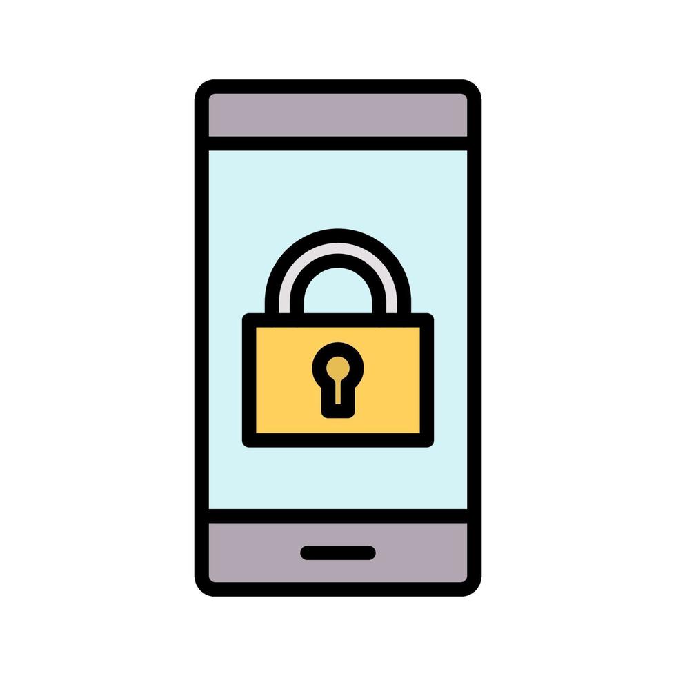 Mobile Lock Icon vector