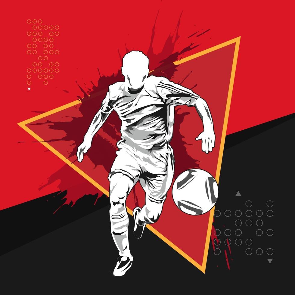 football soccer splash silhouette vector