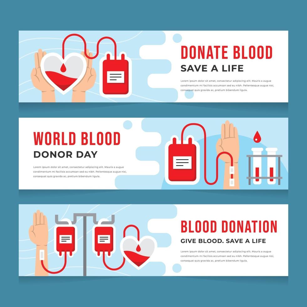 Donate Blood Save a Life Banner vector