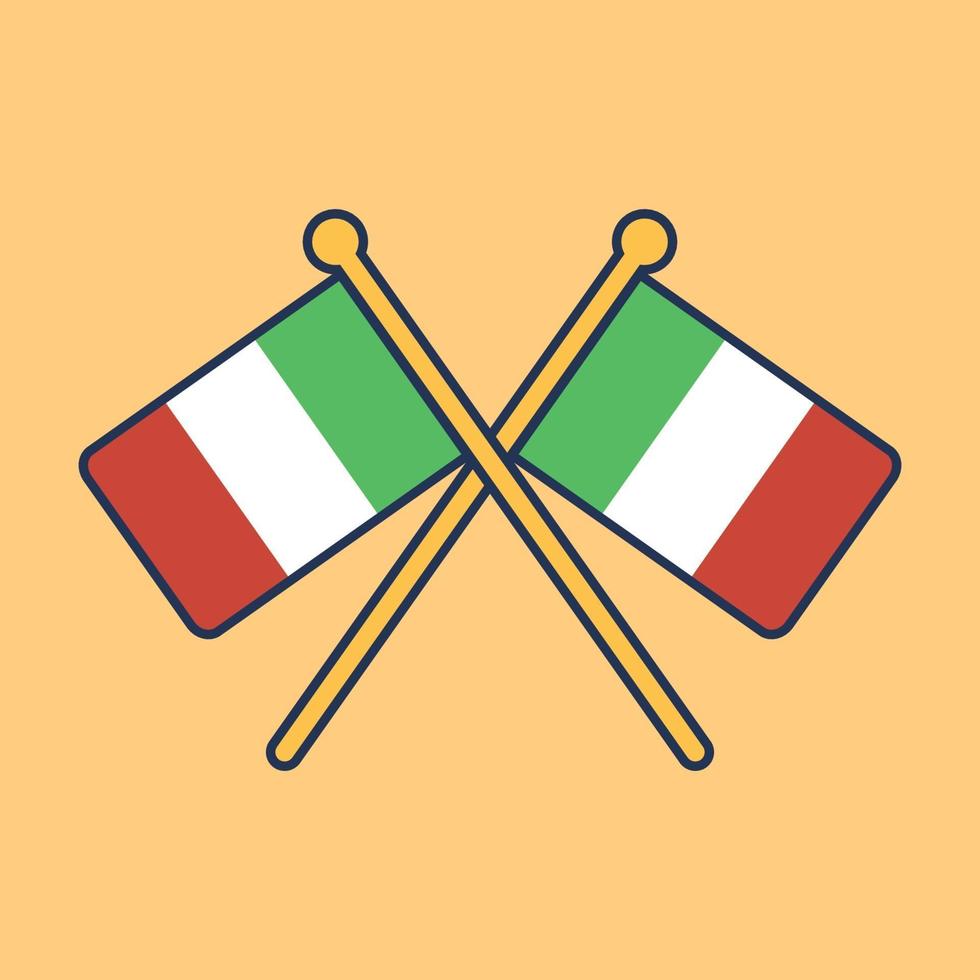 icono de la bandera de italia vector