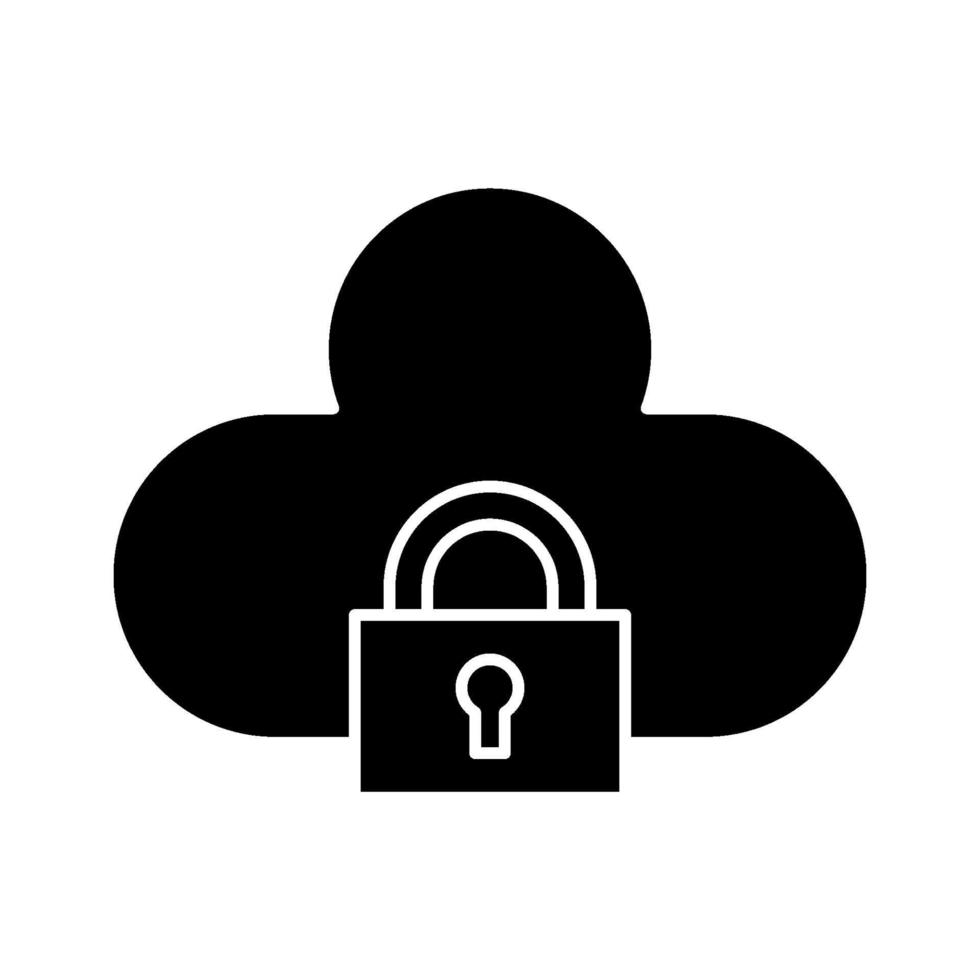 Cloud Locked Icon vector
