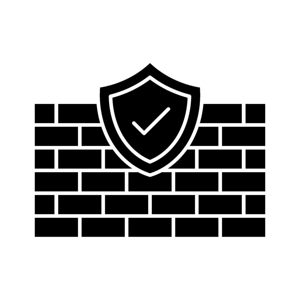 icono de protección firewalll vector