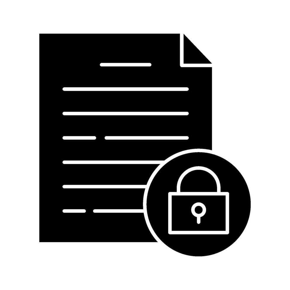 Document Locked Icon vector