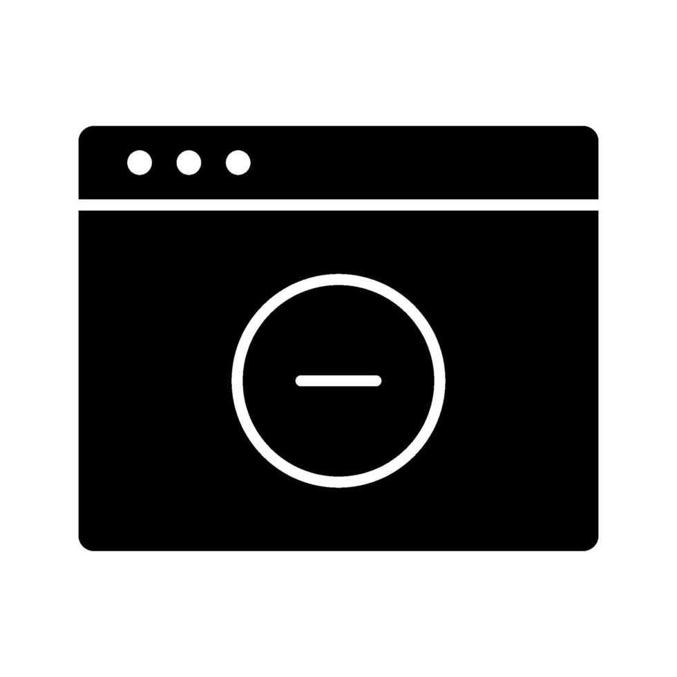 Browser Remove Icon vector