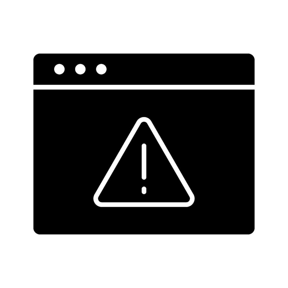 Browser Alert Icon vector