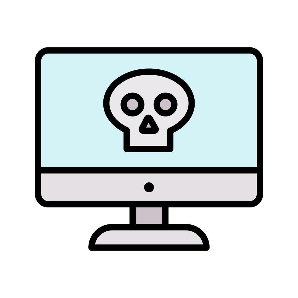 Computer Hacked Icon vector
