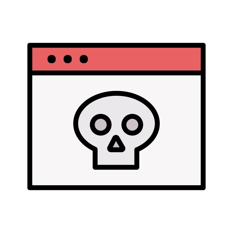 icono de sitio web pirateado vector