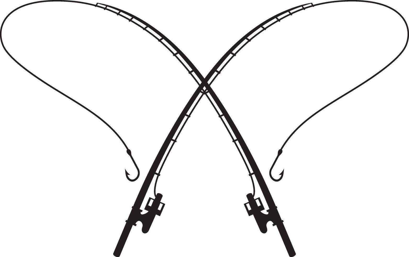 Fishing Rods crossed vector