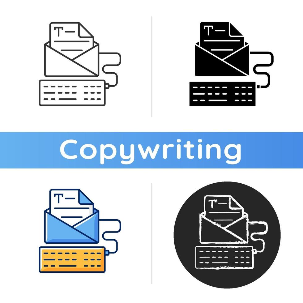 Newsletter copywriting icon vector