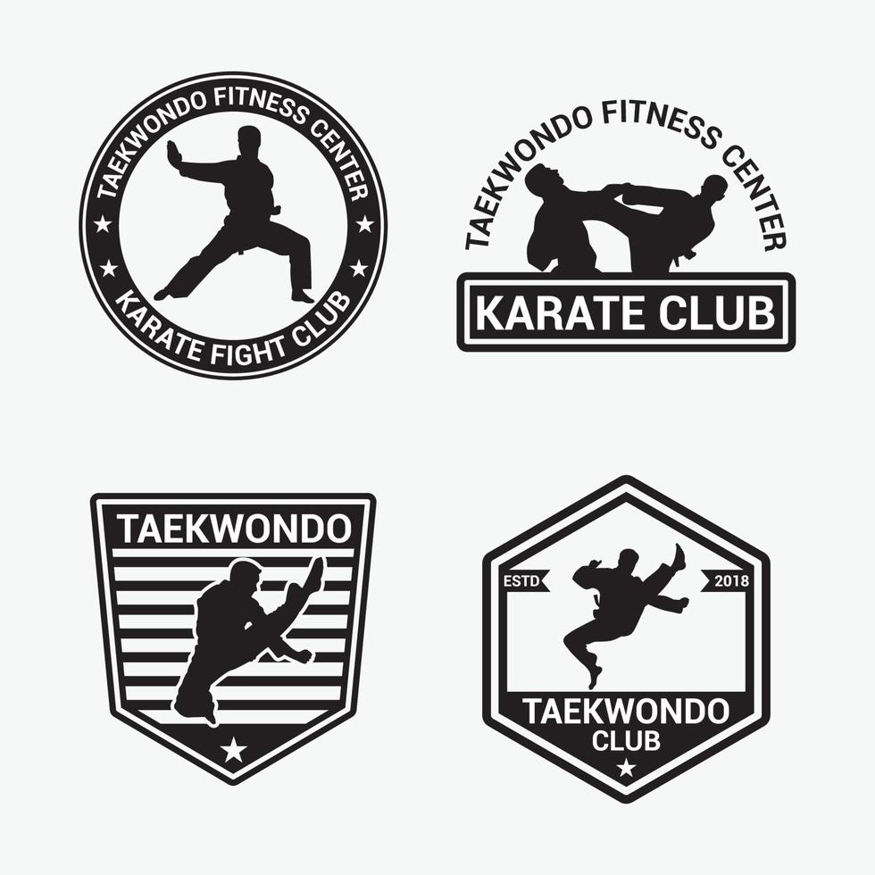 plantilla de vector de diseño de logotipo de taekwondo