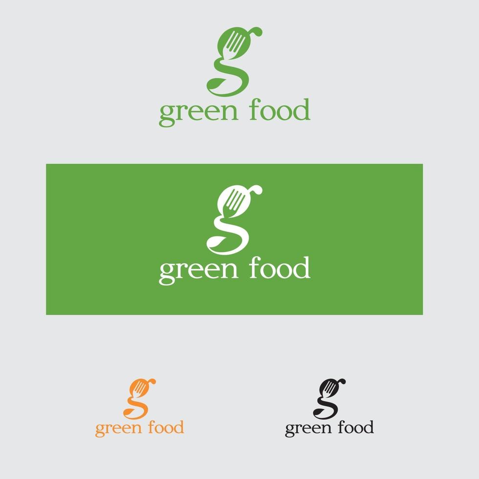 green food LOGO DESIGN TEMPLATE vector