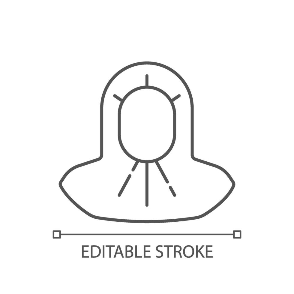 Medical hood linear icon vector