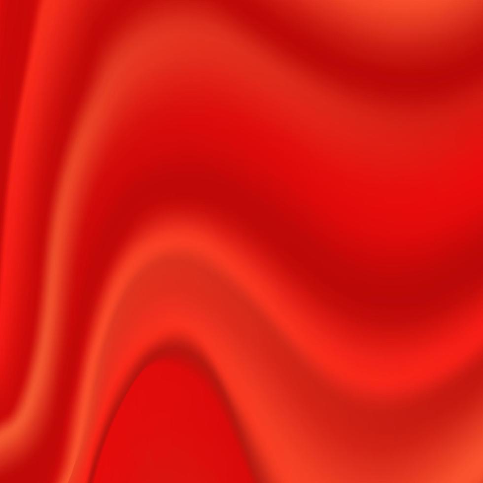 Vector image of flying fabric of bright red color