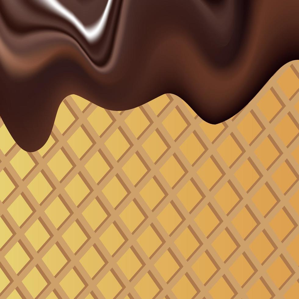 Imagen de fondo vectorial que ilustra la masa de chocolate líquido con chispas vector