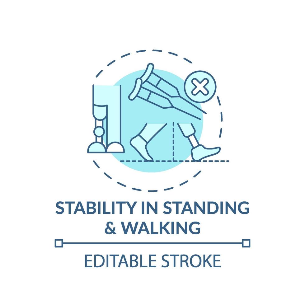 Stability in standing and walking concept icon 2338961 Vector Art at Vecteezy