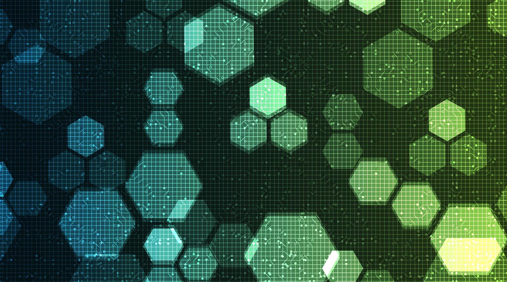 Futuristic Green Technology Background vector