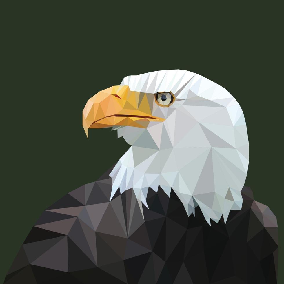 Eagle Low Poly vector design template