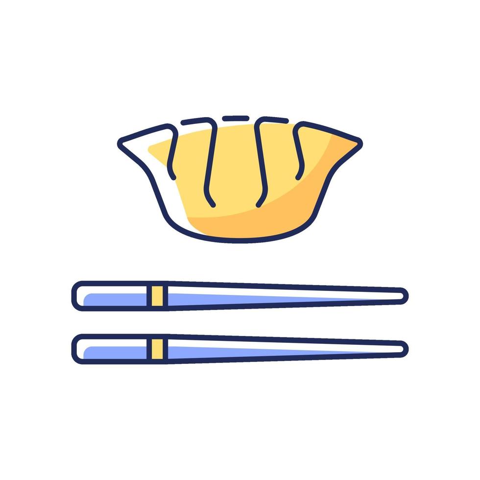 Jiaozi RGB color icon vector