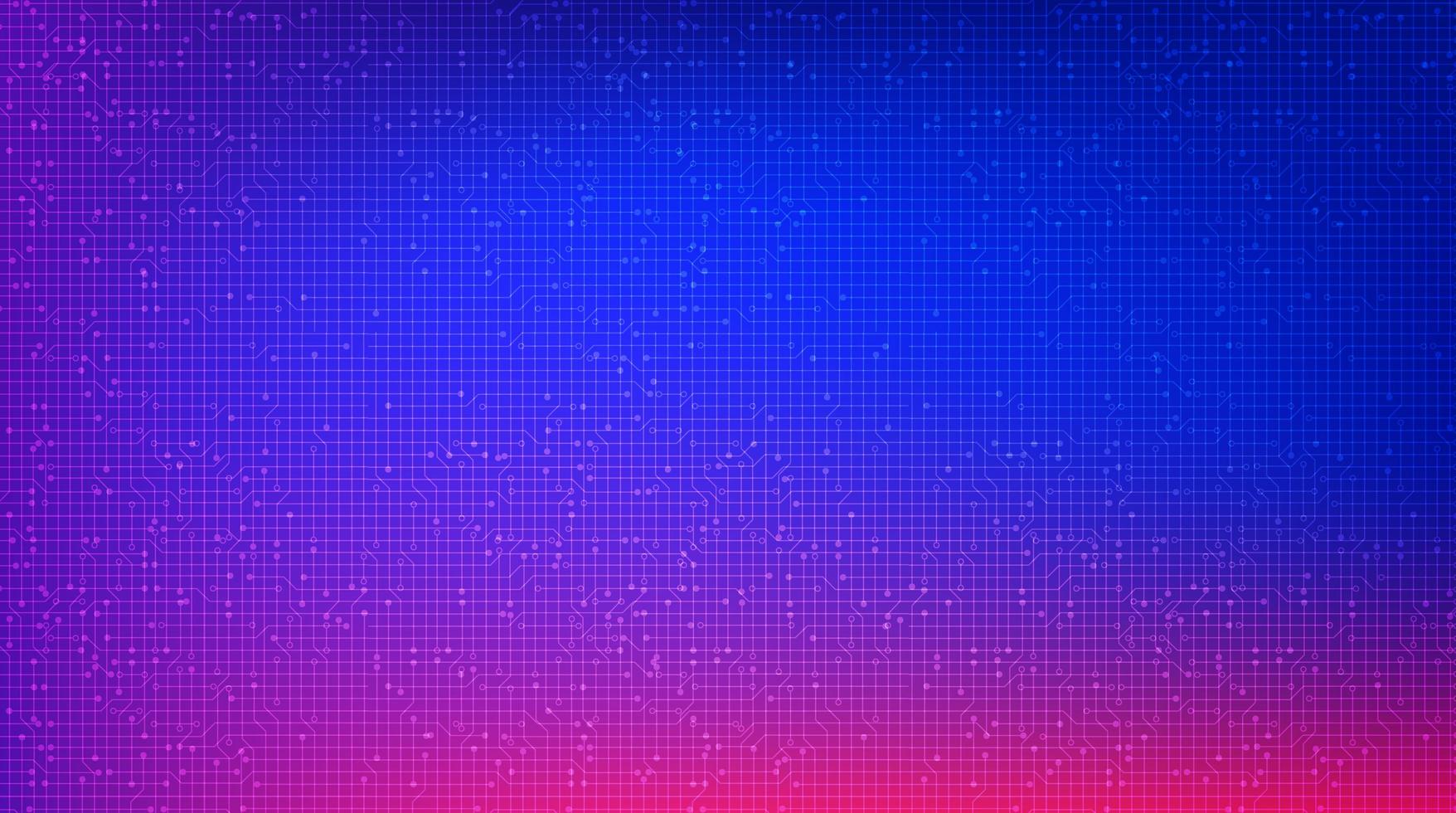 Colorful Circuit Microchip Technology on Future Background vector