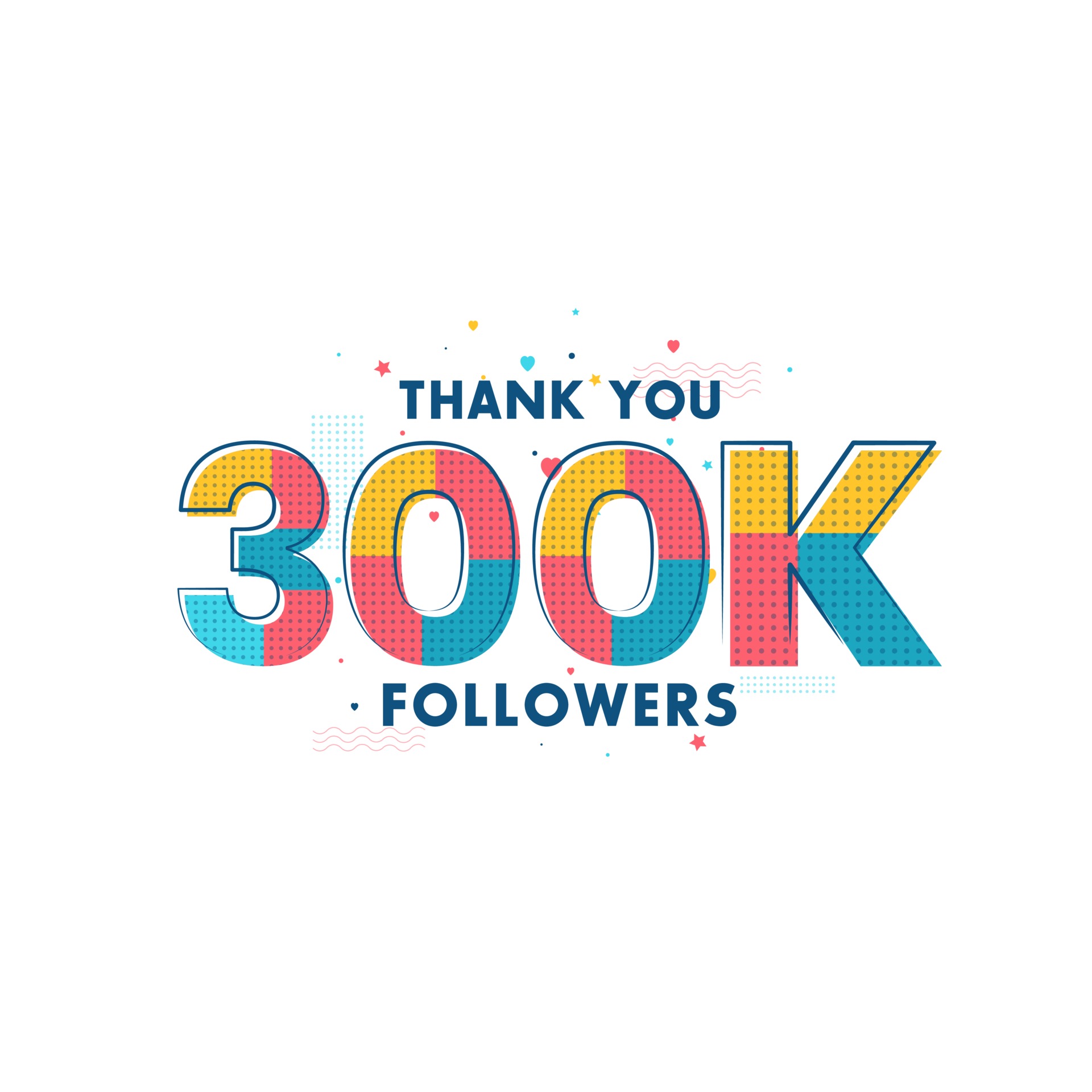 Thank you 300k Followers celebration Greeting card for 300000