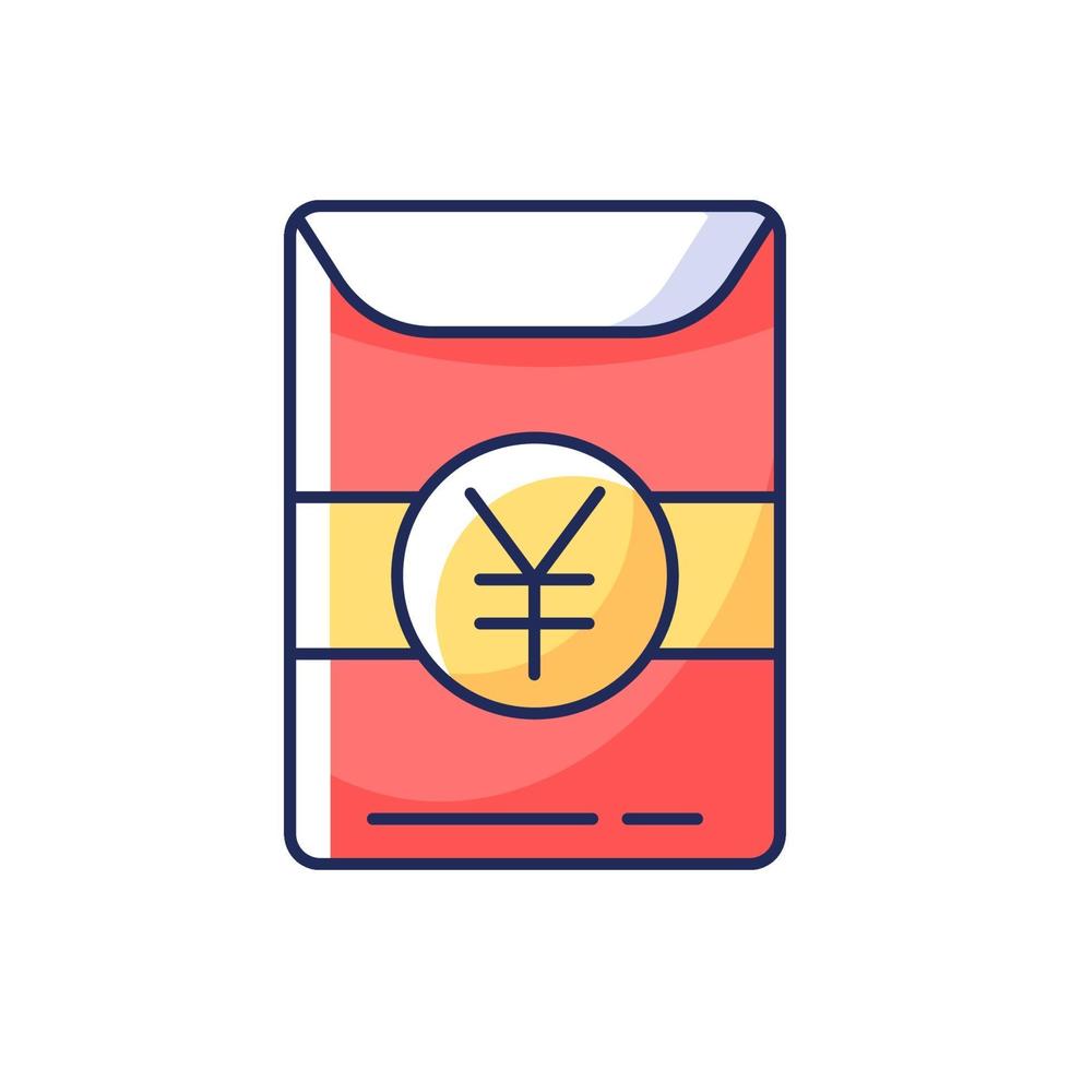 Hong Bao RGB color icon vector