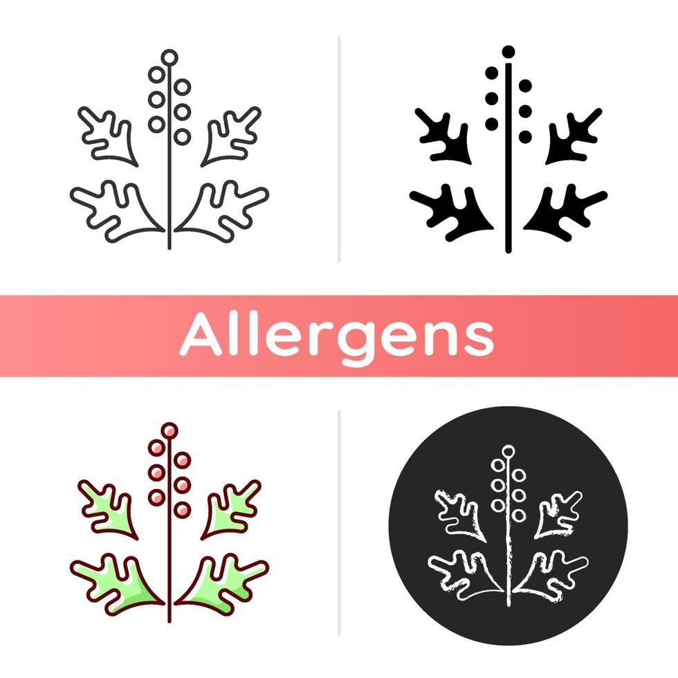 Ragweed pollen icon vector