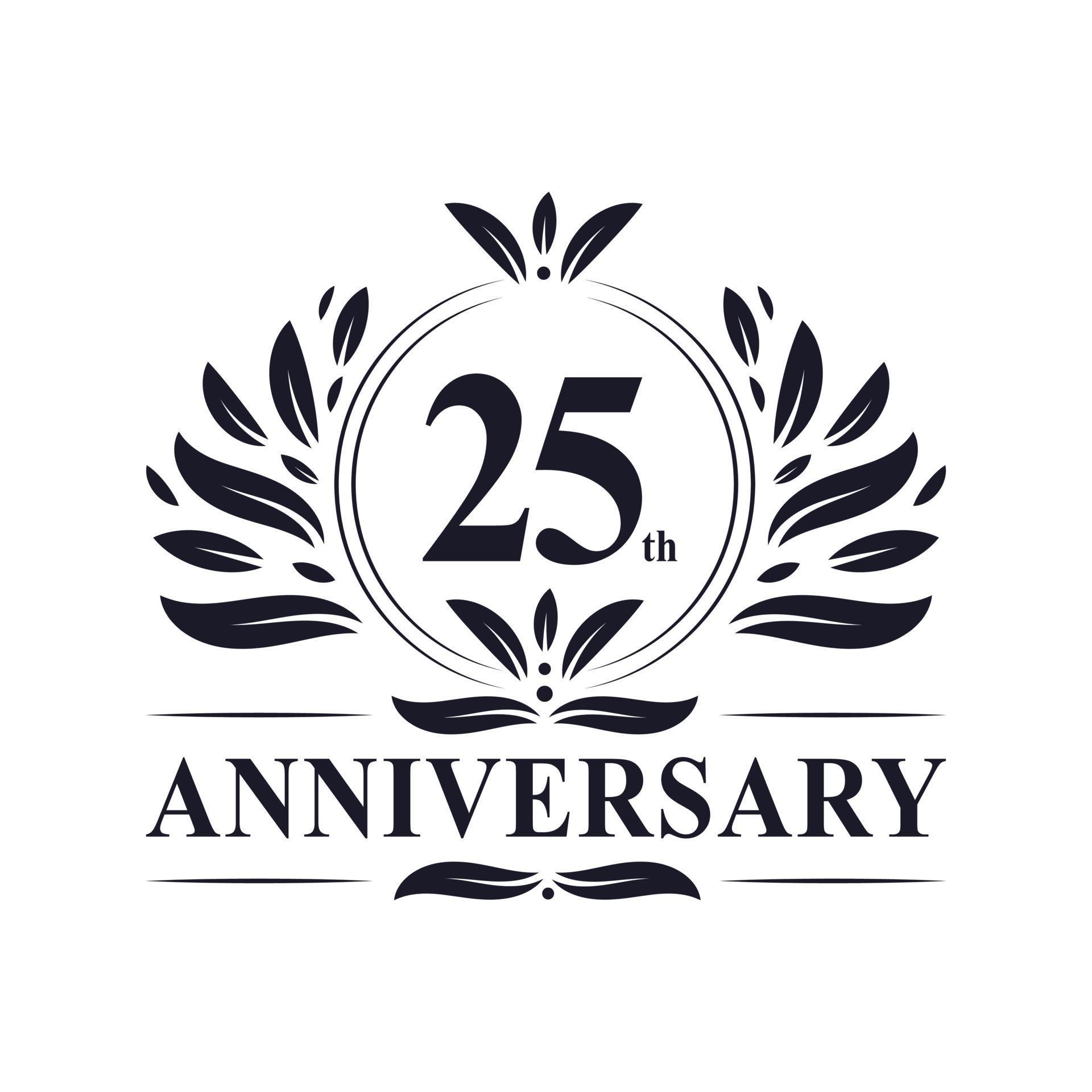 25th Anniversary Celebration Luxurious 25 Years Anniversary Logo