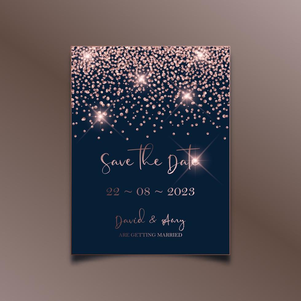 diseño elegante de la invitación de guardar la fecha vector