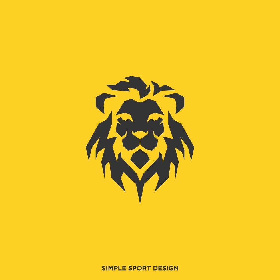 head lion logo vector