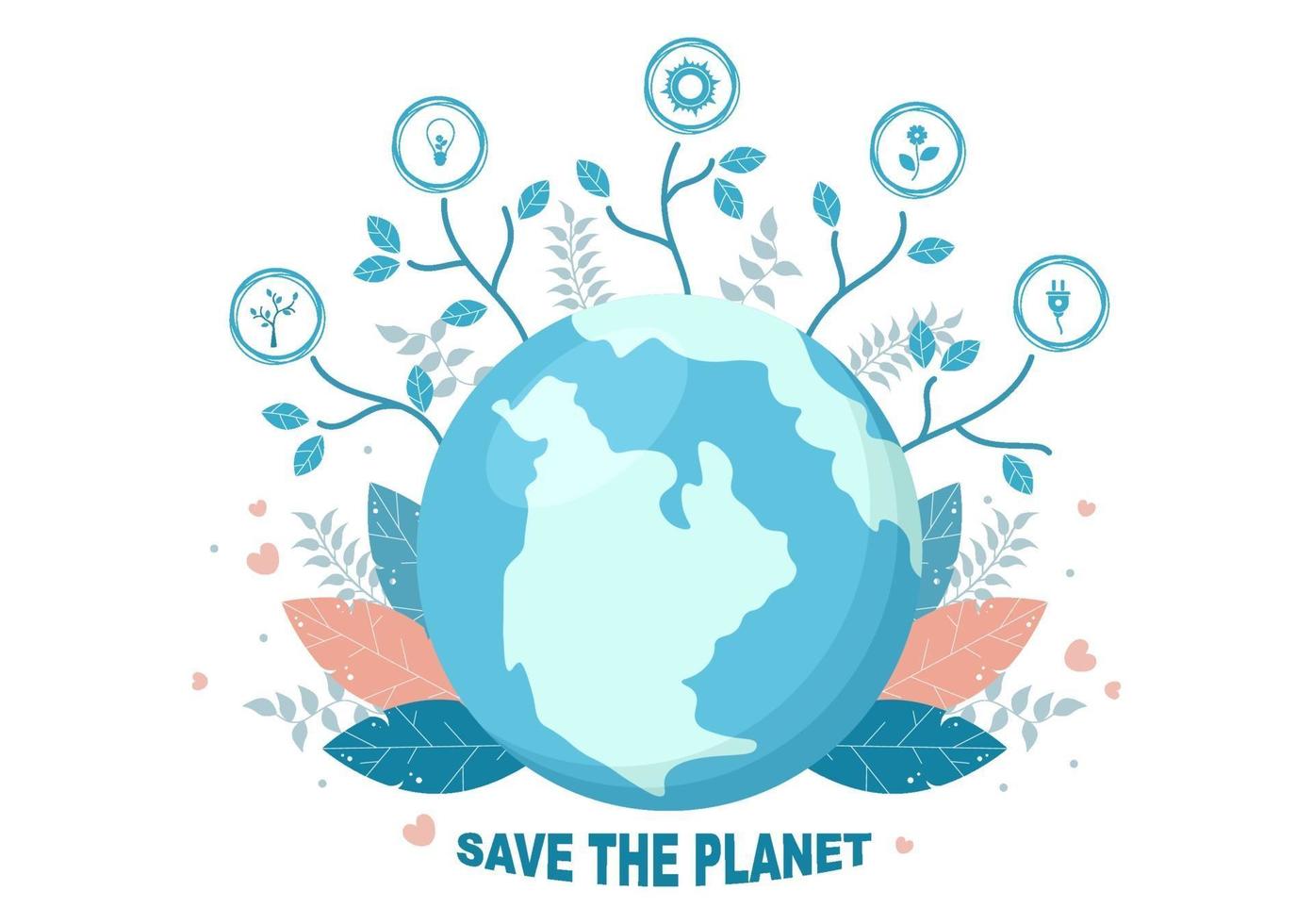 Premium Vector  Save earth concept illustration