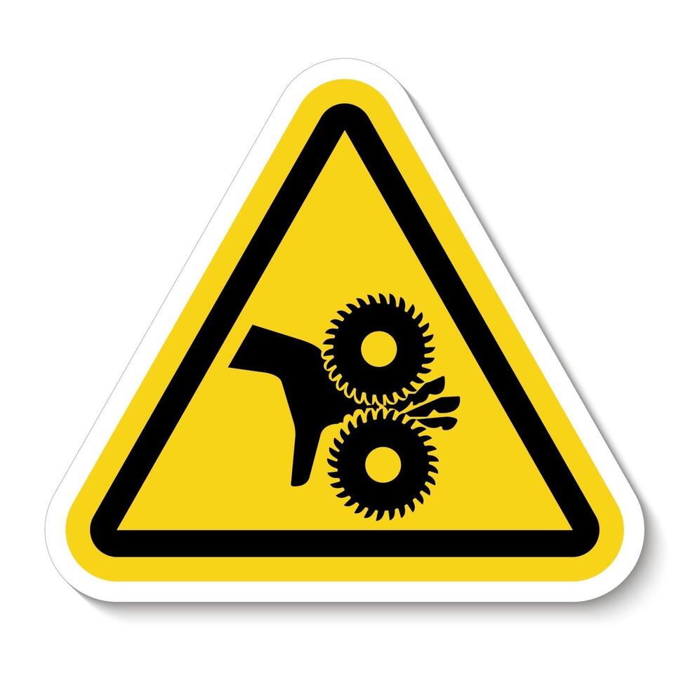 Cutting of Fingers Rotating Blades Symbol vector