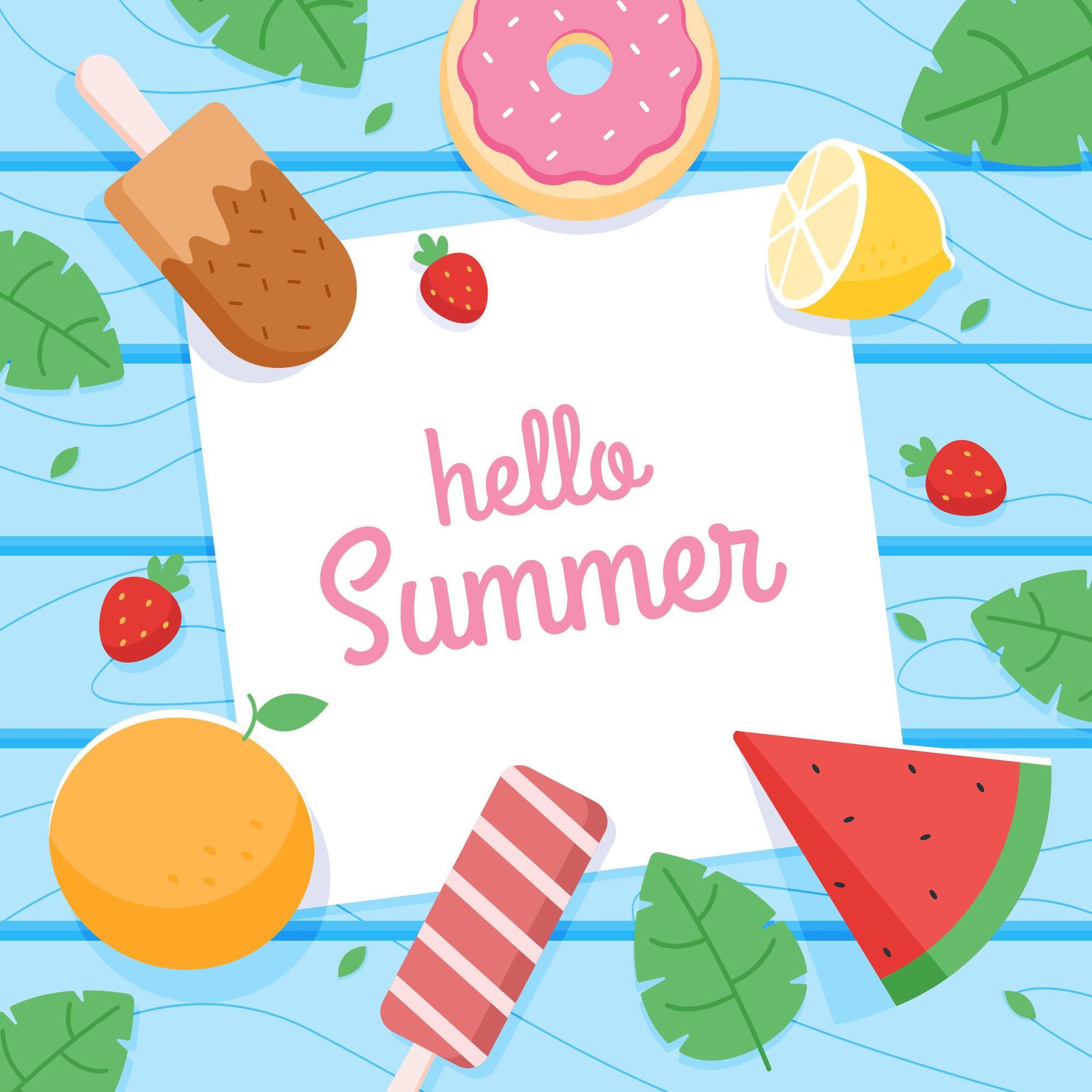 Summer Food Background 2351828 Vector Art at Vecteezy