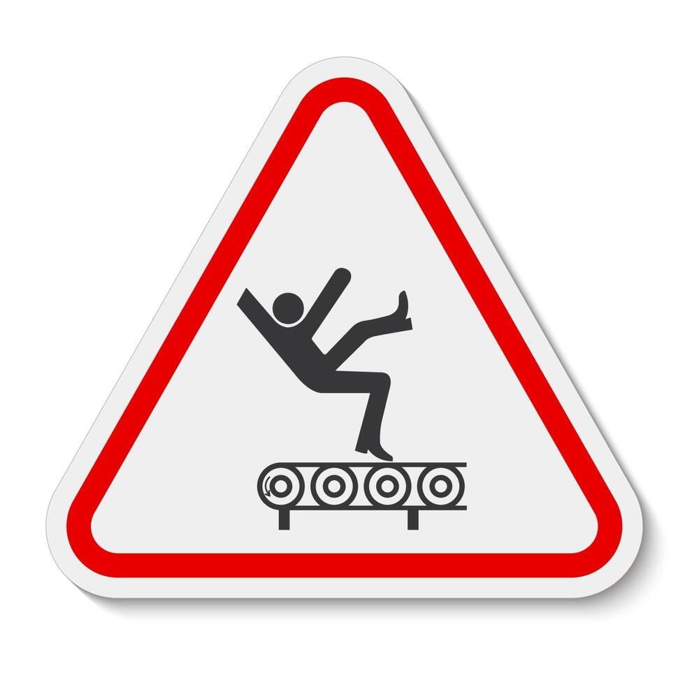 Fall Hazard From Conveyor Symbol vector