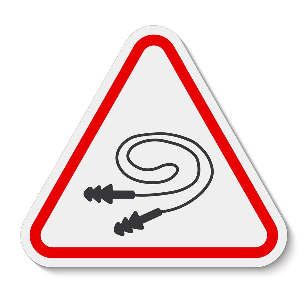 usar tapones para los oídos símbolo vector