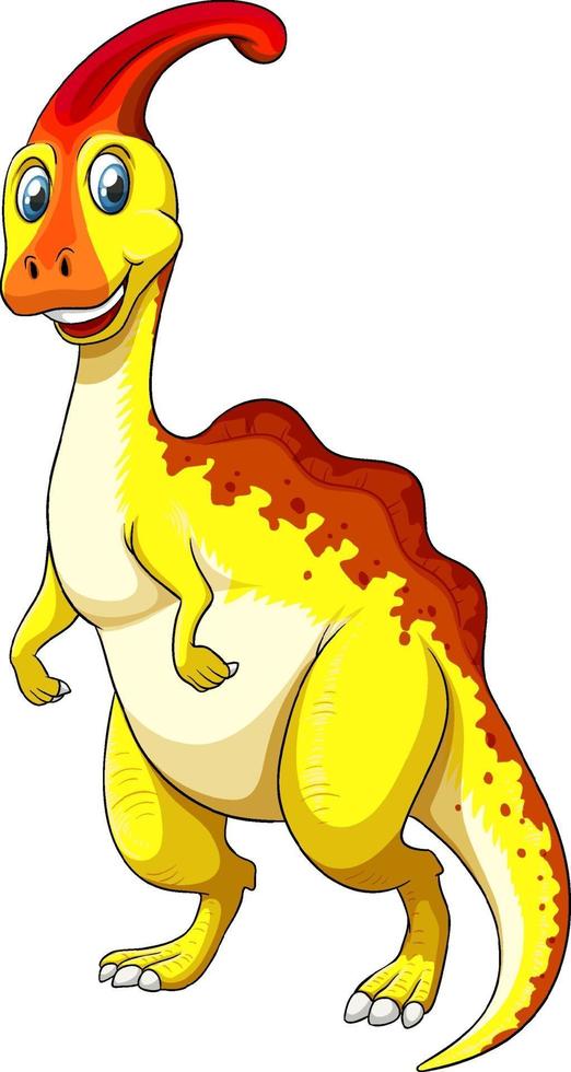 A Parasaurus dinosaur cartoon character vector