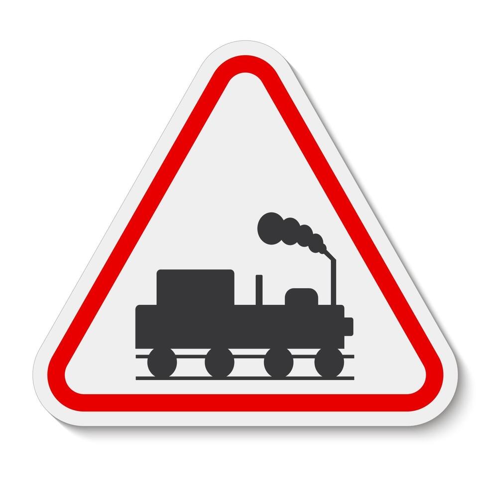 Danger Beware Of Trains Symbol vector