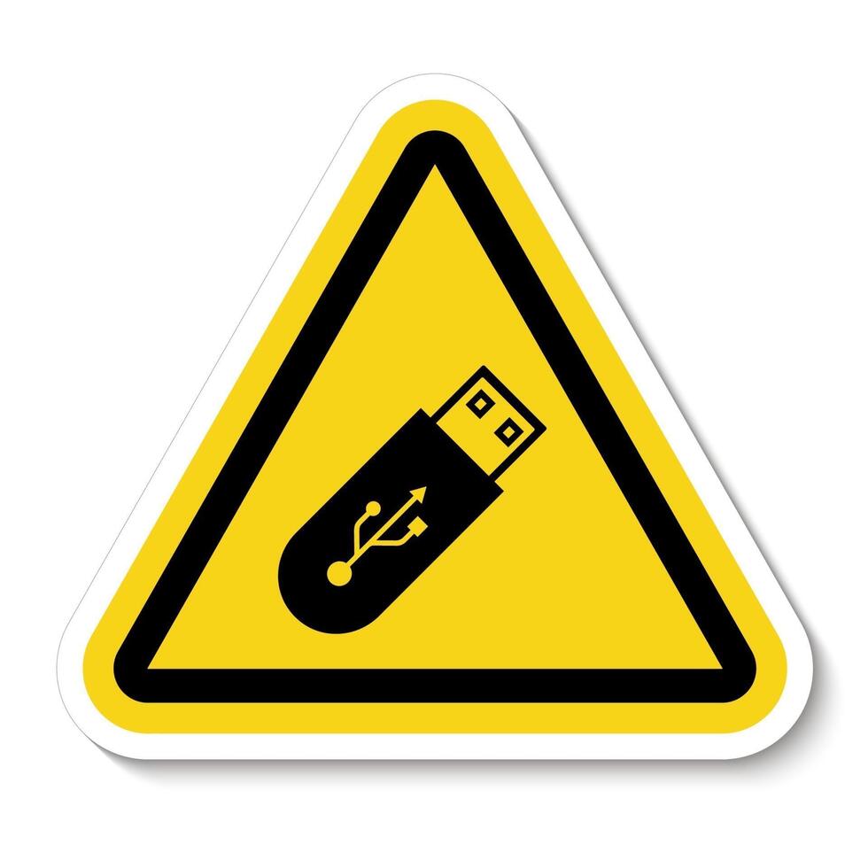 Do Not Use Flash Drive Symbol Sign vector