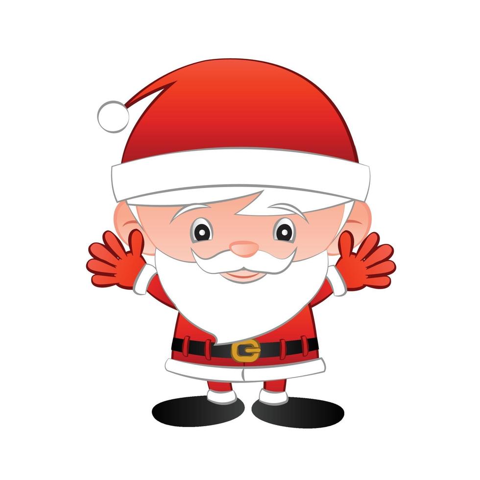 Santa Claus cartoon big head cute version vector